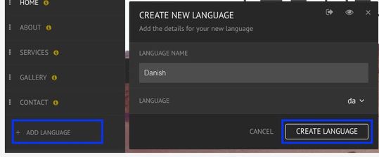 create new language